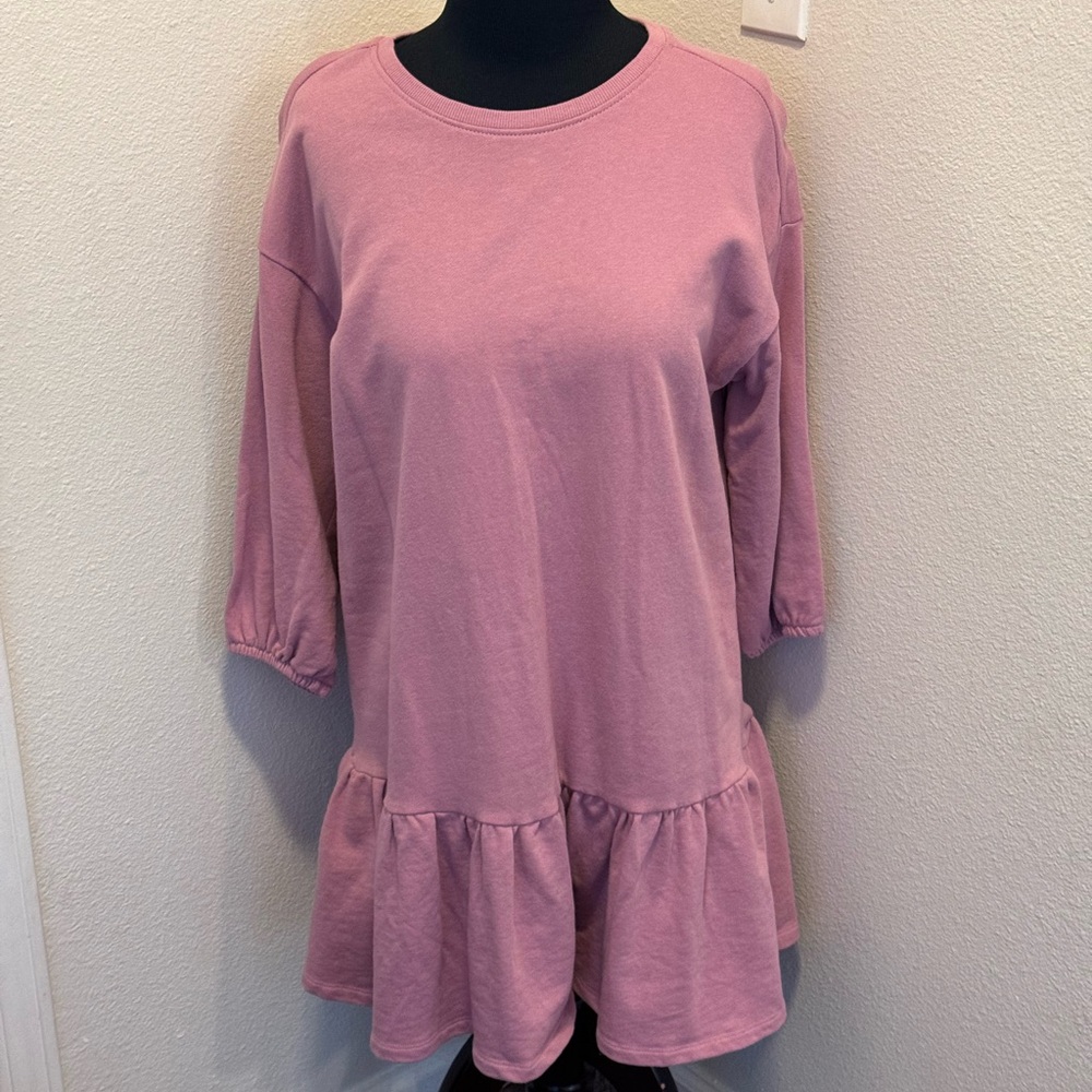 H&M Drop Waist Sweatshirt Dress Lavender Forever 21 English Factory M
